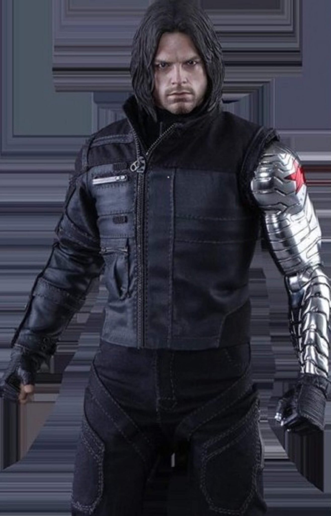 Bucky Barnes Civil War Winter Soldier Black Leather Jacket — Marvel Jacket