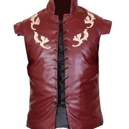 Peter Dinklage Maroon Leather Vest