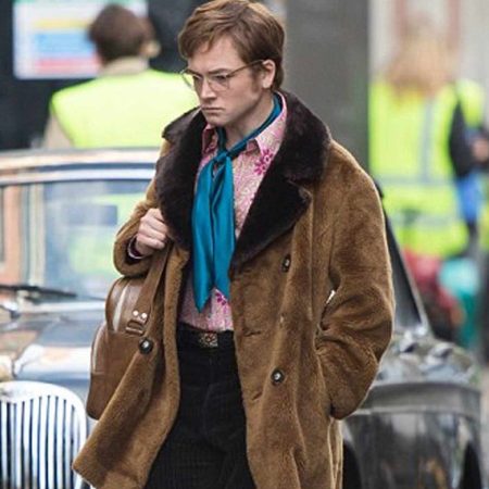 Rocketman Taron Egerton Shearling Jacket