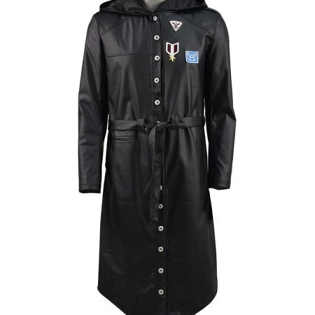 PUBG Leather Hooded Trench Coat