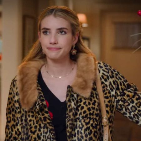 Emma Roberts Leopard Coat