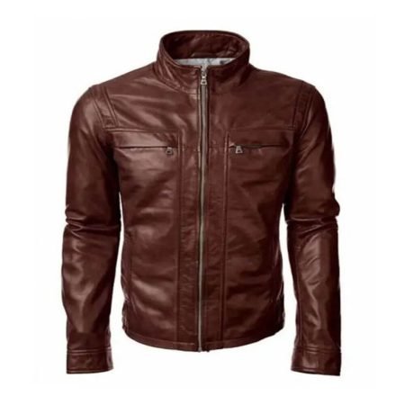 Arrow John Diggle Brown Leather Jacket