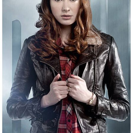 Doctor Who Amy Pond Brown Leather Jacket