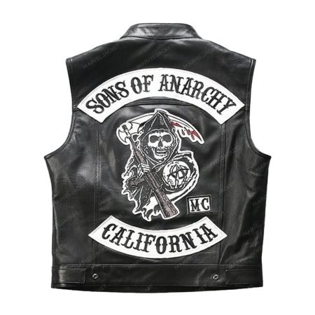 Sons Of Anarchy leather Vest - Jax Teller SOA Leather Vest