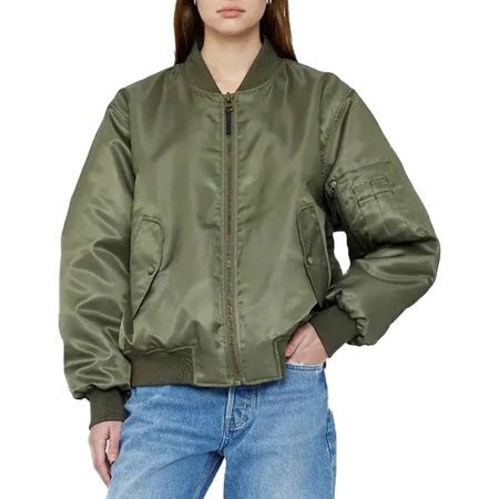 Jan Lakin Leon Army Green Bomber Jacket