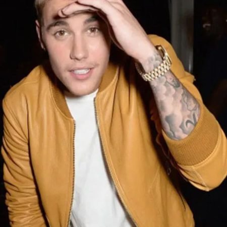 Justin Bieber Brown Leather Jacket