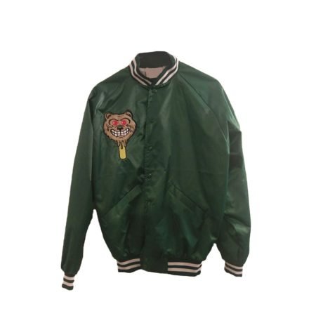 Justin Bieber Green Satin Jacket