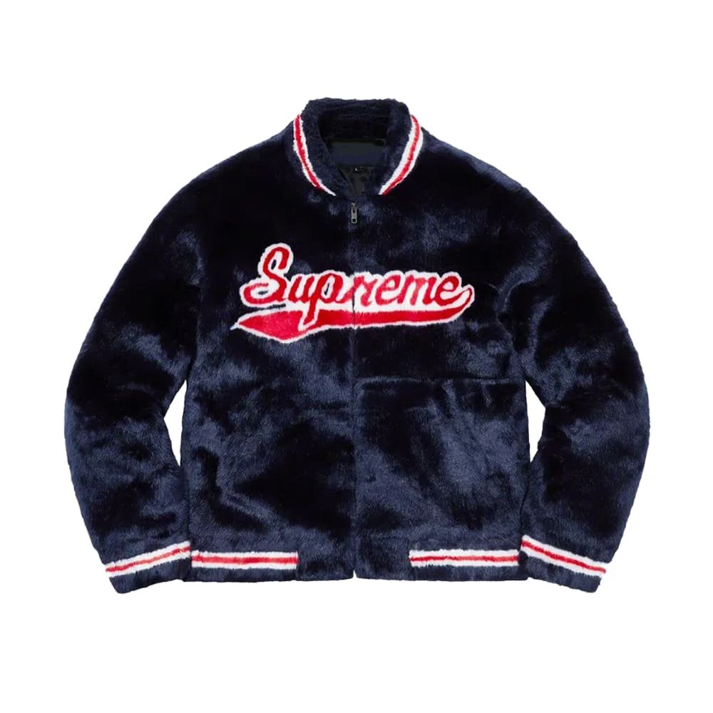 Supreme Faux Fur Varsity Jacket