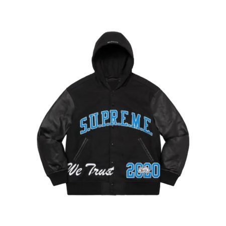 Supreme King Hooded Varsity Jacket