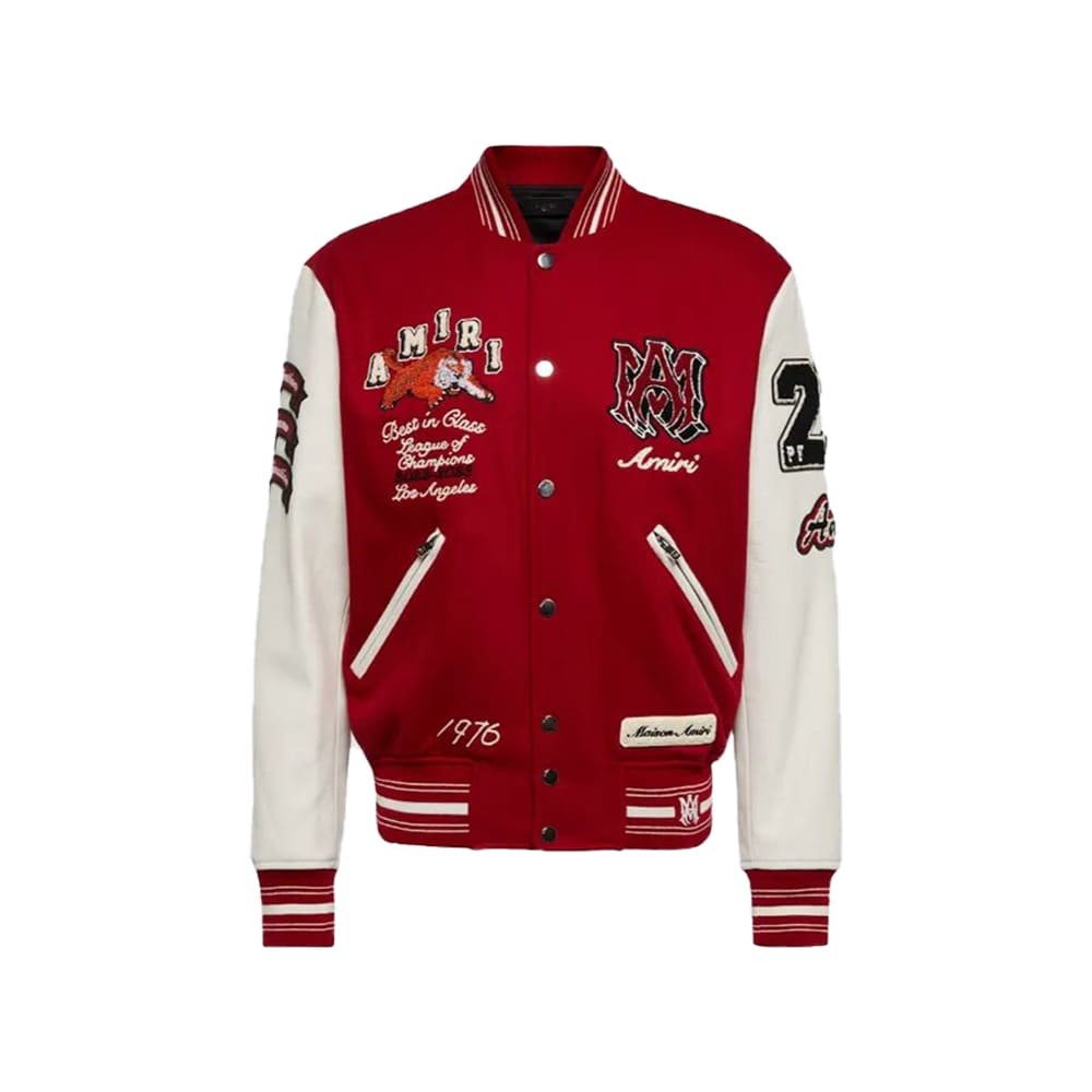 Amiri Red Varsity Jacket - Amiri Bomber Jacket