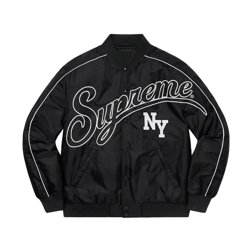 Contrast Script Varsity Jacket