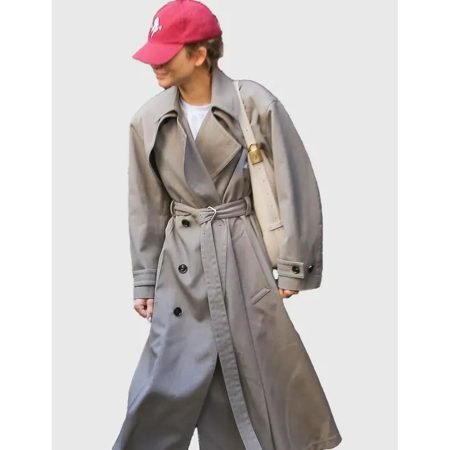 Zendaya Grey Trench Coat