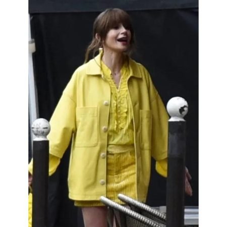 Lily Collins Yellow Jacket