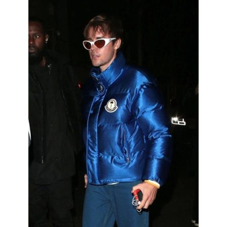 Justin Bieber Blue Puffer Jacket