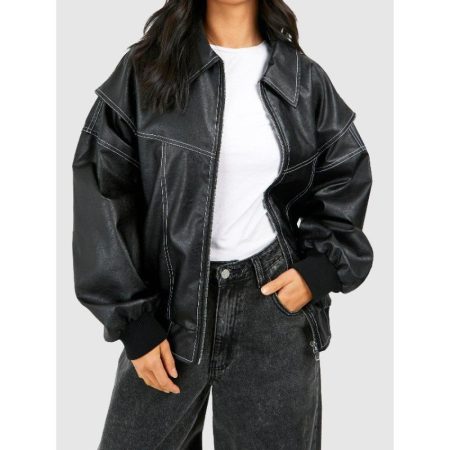 Petite Pu Leather Jacket