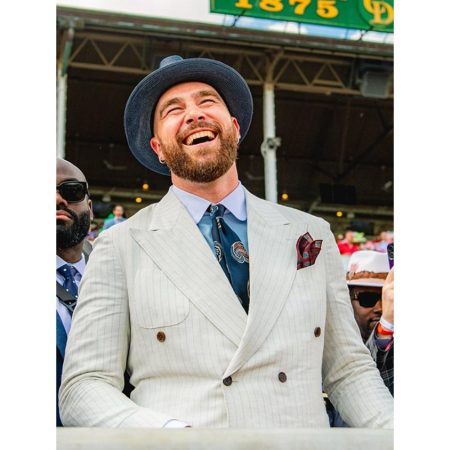 Travis Kelce Pinstripe Suit