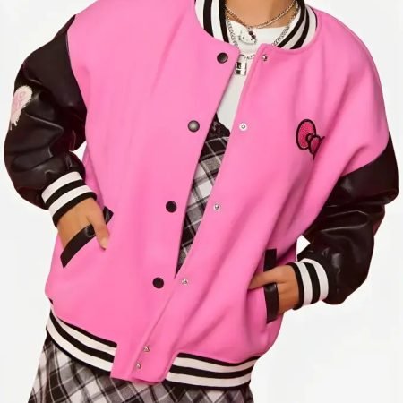 Pink Hello Kitty Varsity Jacket