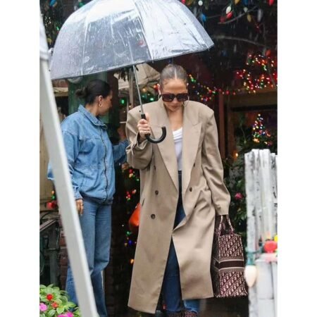 Jennifer Lopez Brown Trench Coat