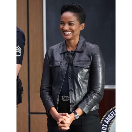 Nyla Harper Black Leather Jacket