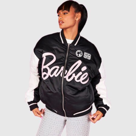 Barbie Printed Varsity Jacket